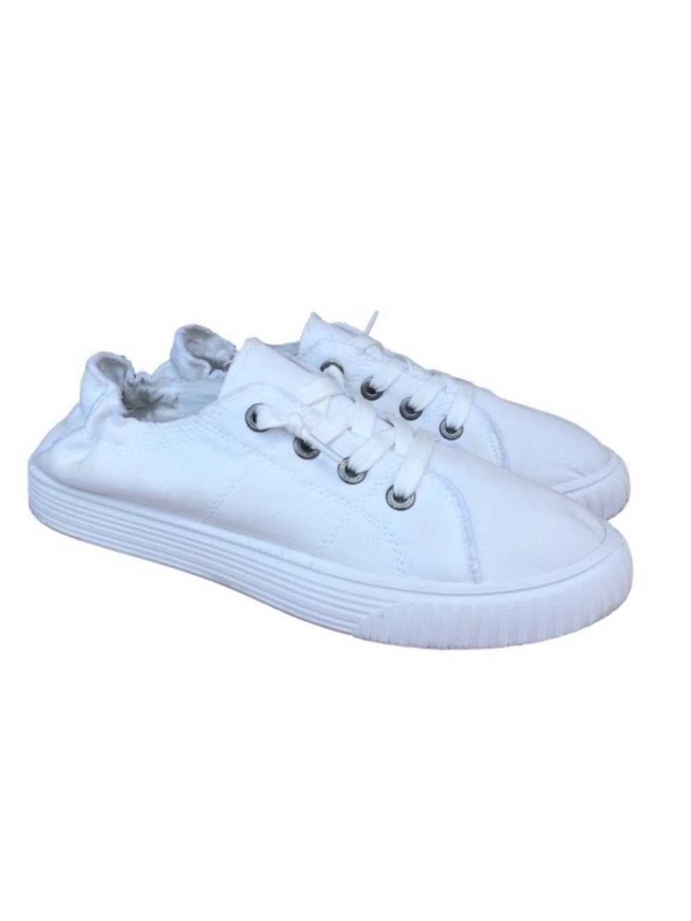 Tommy Bahama Canvas Low Top Slip-On Elastic‎ Ankle White Sneakers Shoes Size 10
